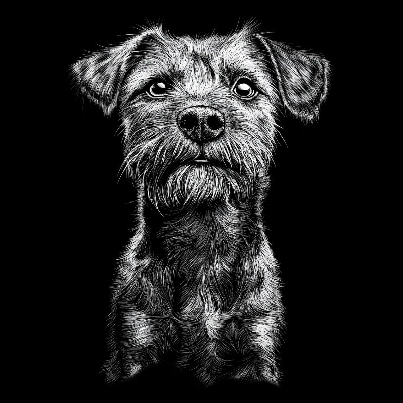 Border Terrier Portrait Hunde Hund