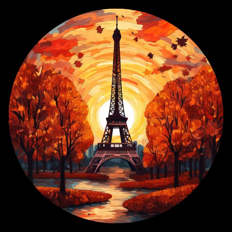 Tour Eiffel d’automne : Paris en feuillage d’automne