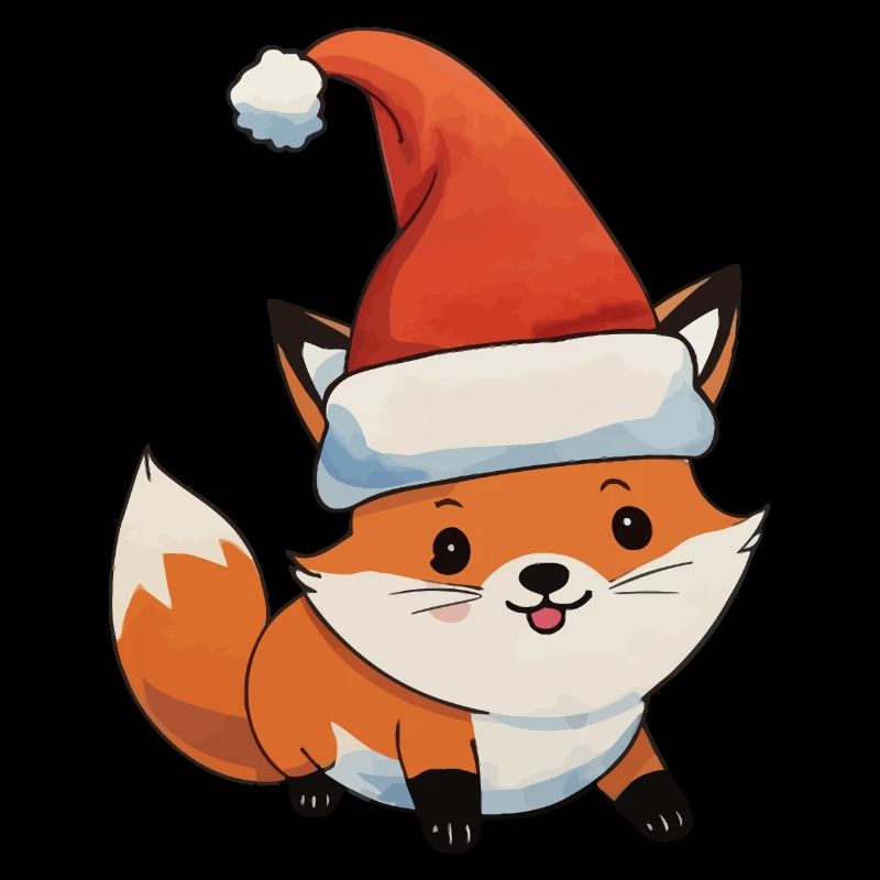 Fox Christmas Watercolors