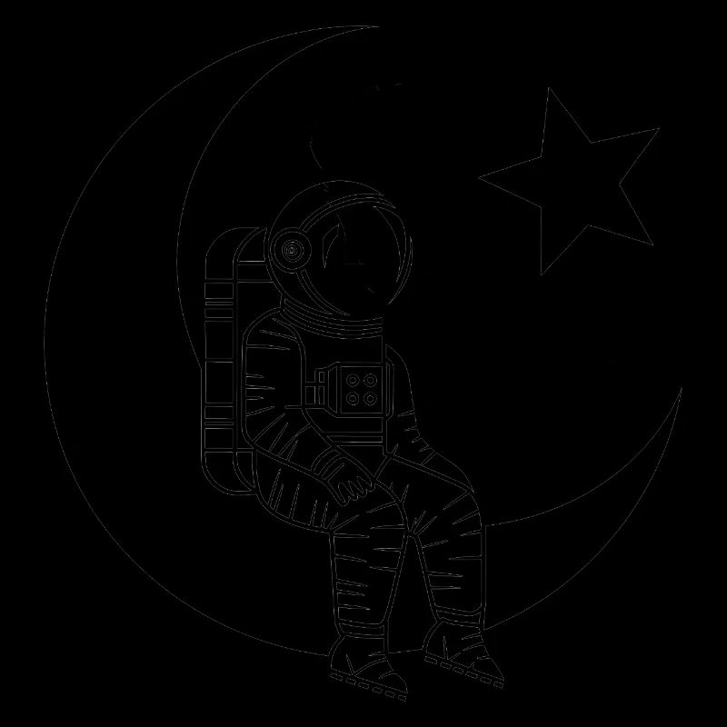 Mann des Mondes - Türkischer Astronaut Design