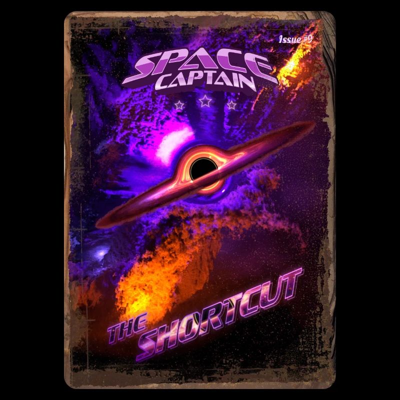 Couverture de magazine de style rétro SpaceCaptain Numéro 9