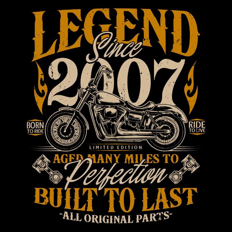 Legende seit 2007 Motorrad Geburtstag Geschenk