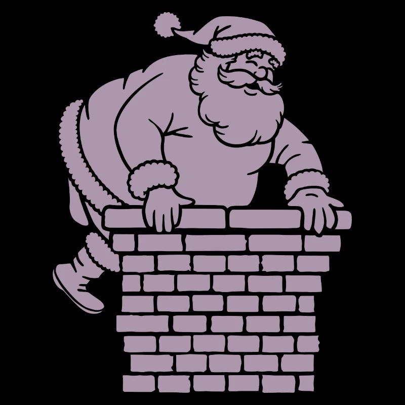 Weihnachtsmann Silhouette Minimalistisch