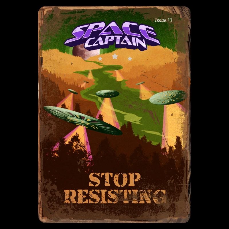 Retro style Magazine Cover SpaceCaptain Issue 3