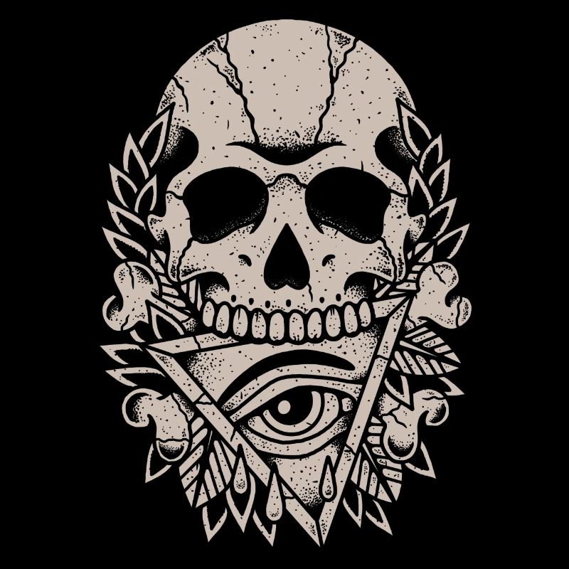 All-Seeing Eye avec Skull Horror design
