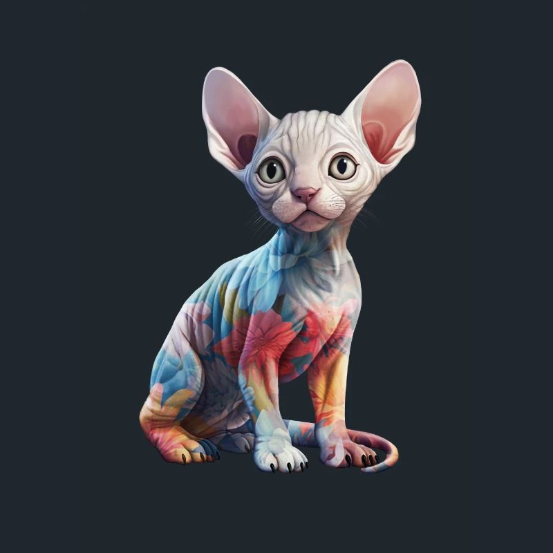 Fleurs de chat Sphynx