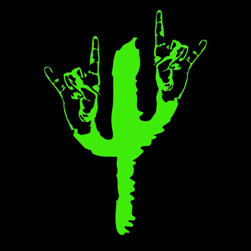 Cactus plante Heavy Metal Hard Rock Fun Geste de la main