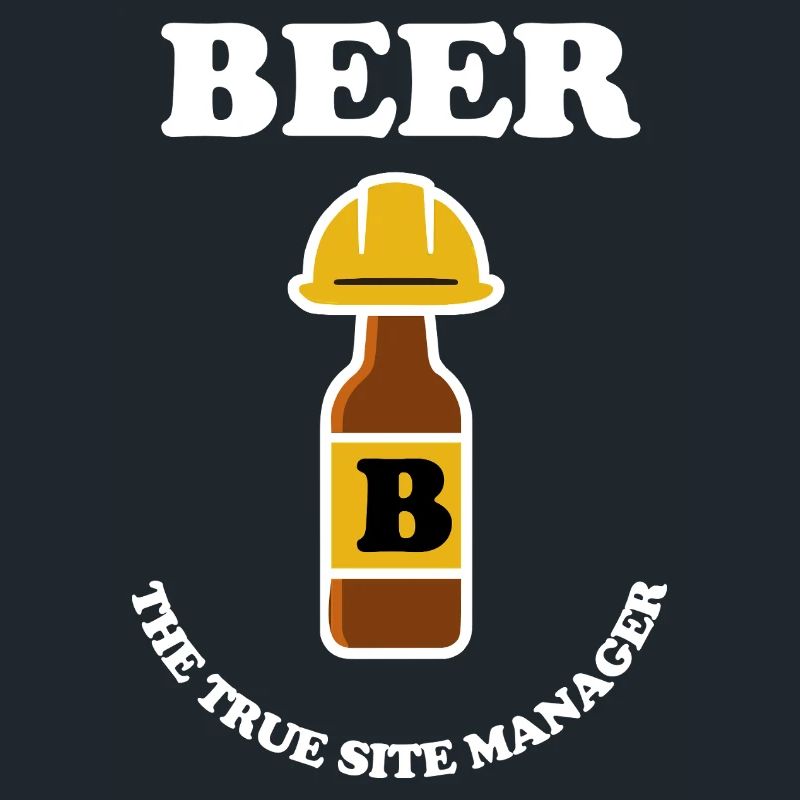 Beer bottle with construction helmet