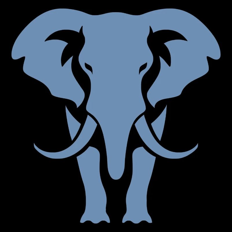 Logo blanc Elephant Silhouette
