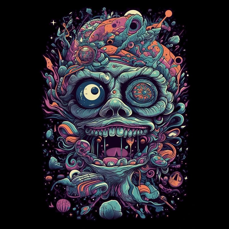 Trippy Explosion - Psychedelisches Motiv