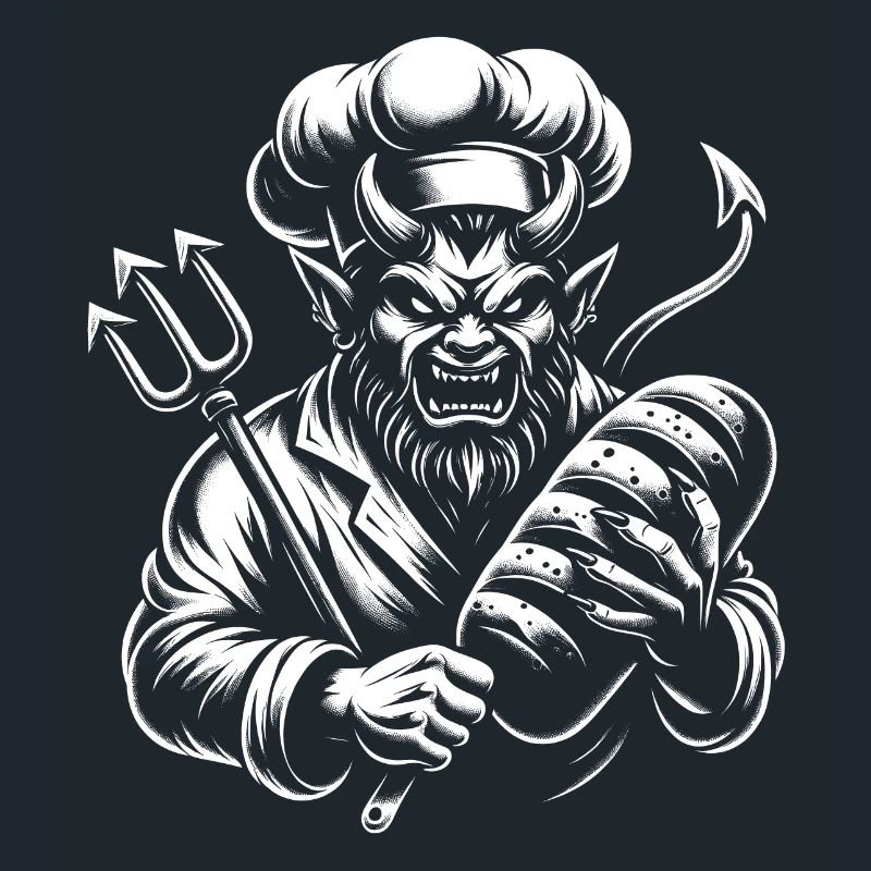 Devil with baker's hat - devilishly good baker