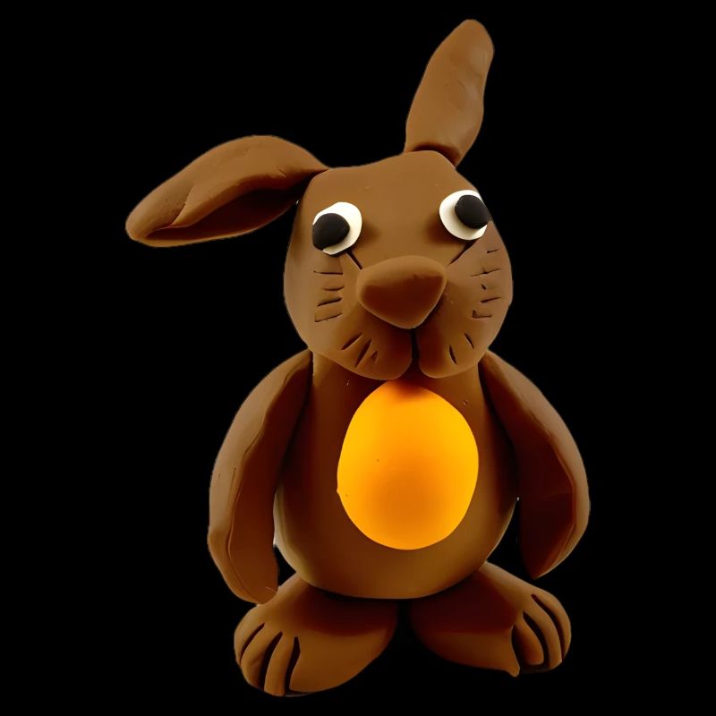 Lapin en pâte à modeler