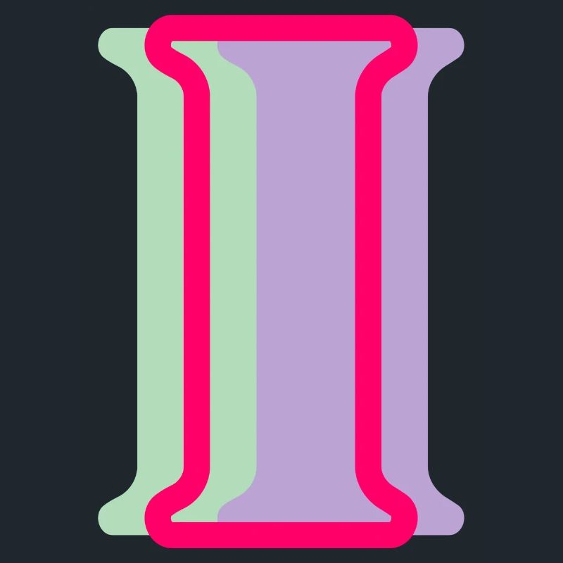 Multicoloured letter i