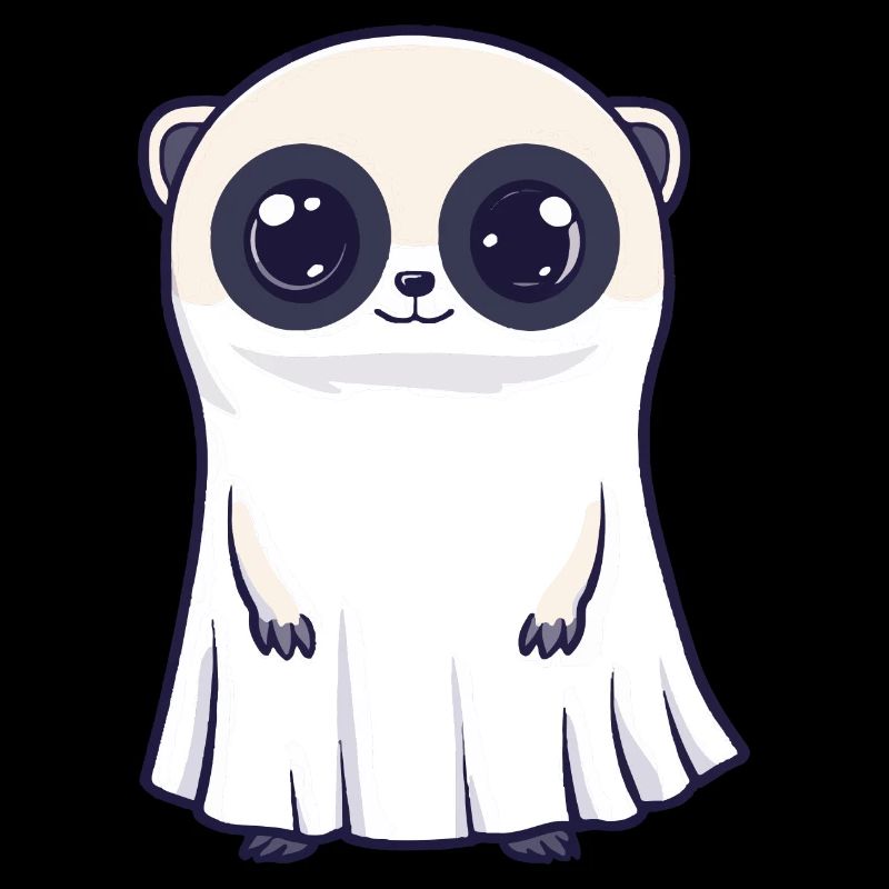 Erdmännchen Halloween Comic Geist