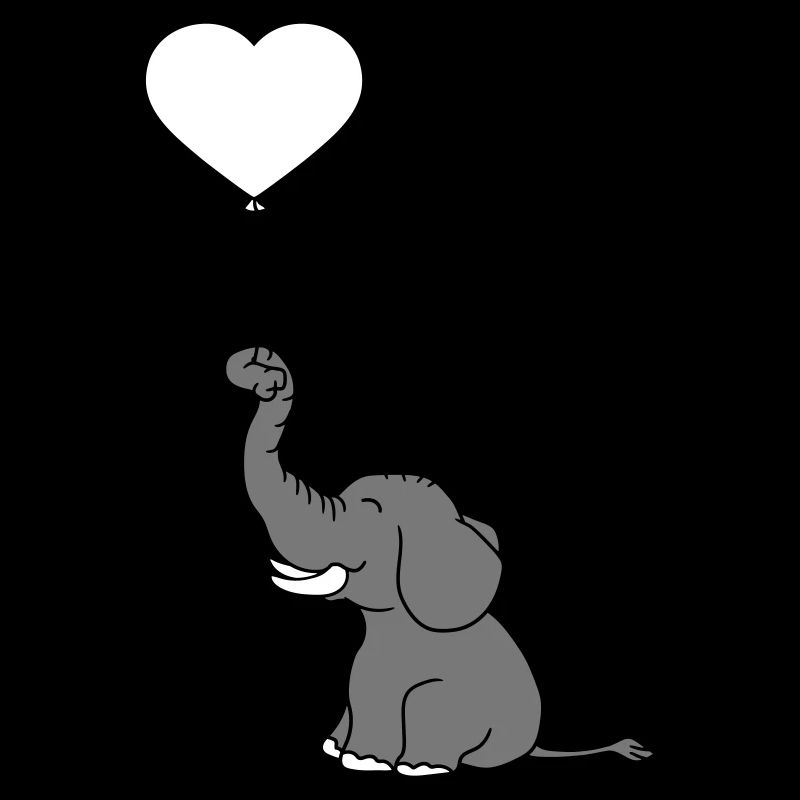 luftballon herz form liebe elefant gluecklich nied