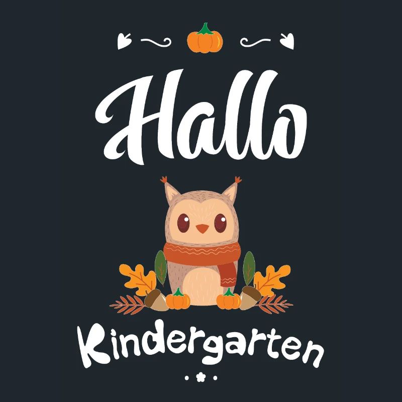 süßes Eulen Design mit Herbstmotiven