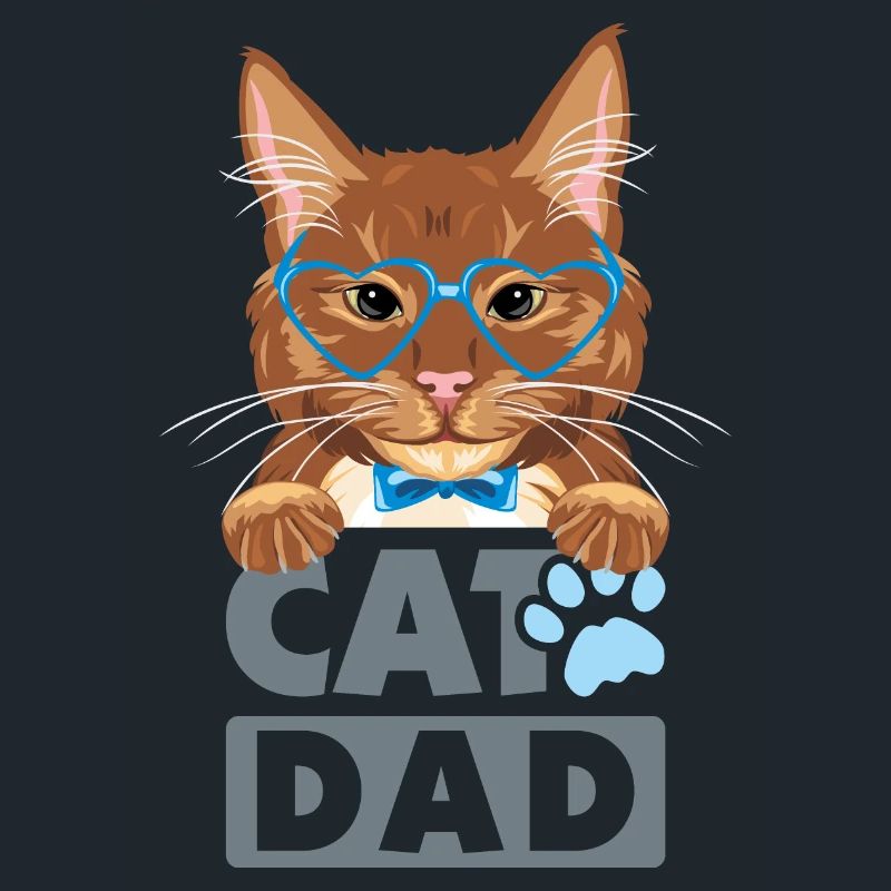 Funny ginger cat dad