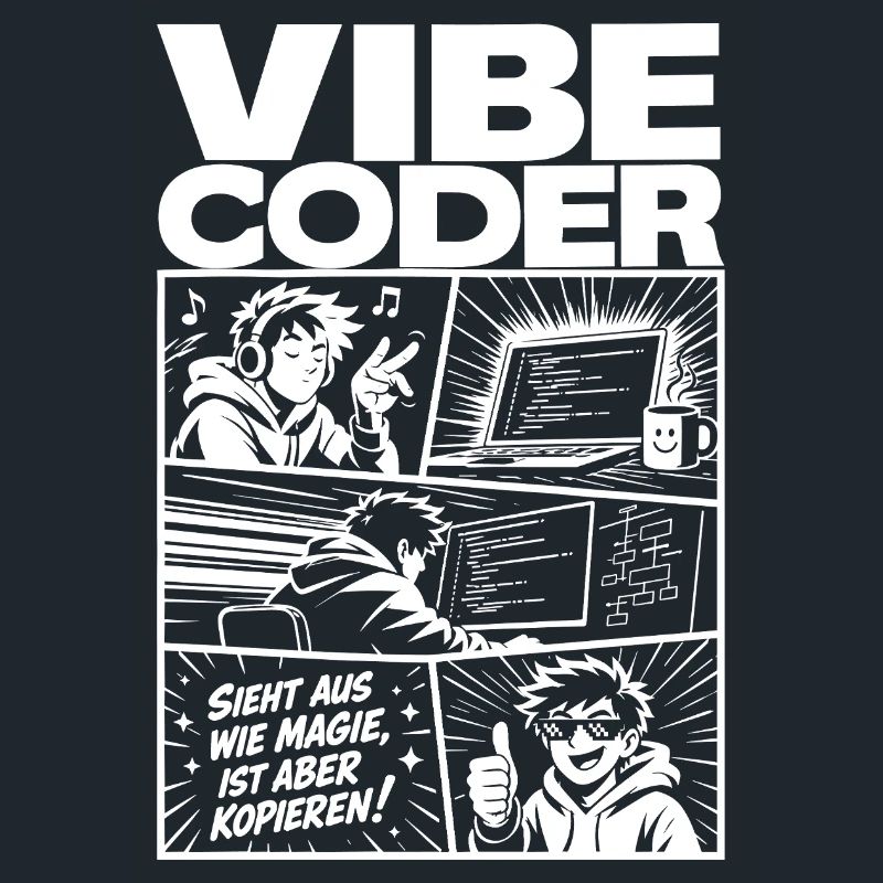 Vibe Coder Magie durch Kopieren Comic