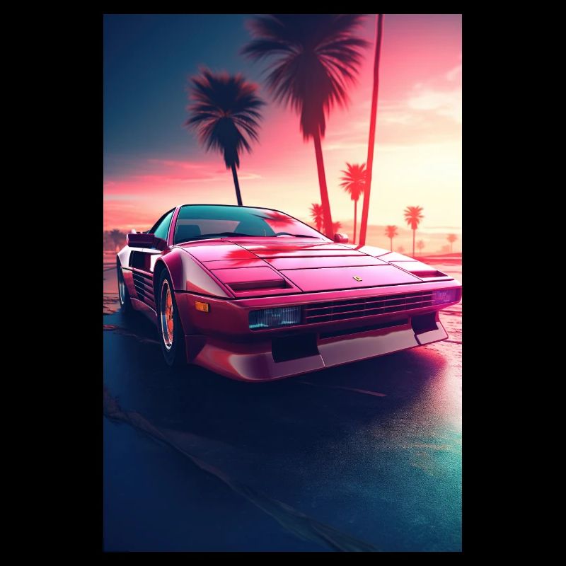 Electric Velocity: Synthwave Speedster