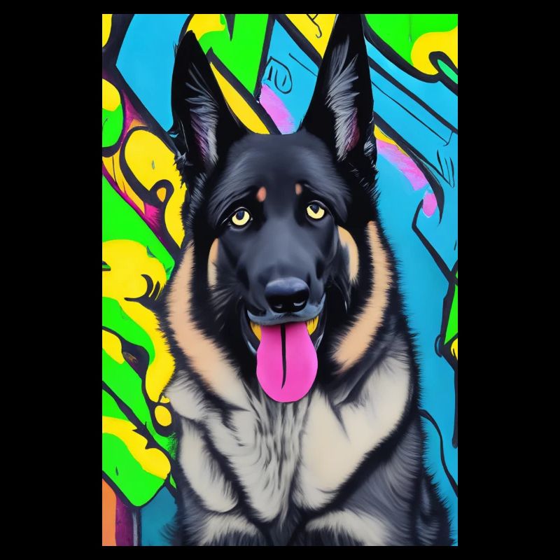 Modern Pop Art Print | colorful | German Shepard