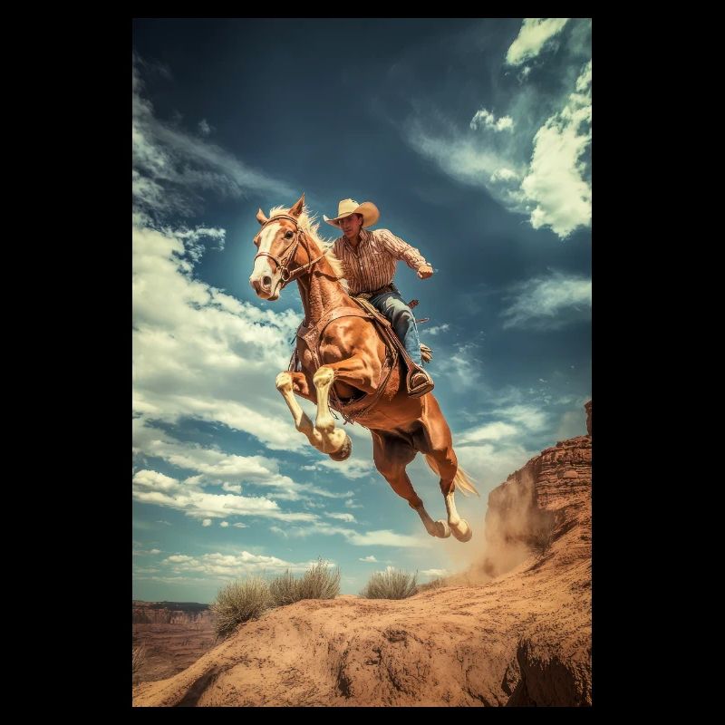 Saut de falaise de cow-boy