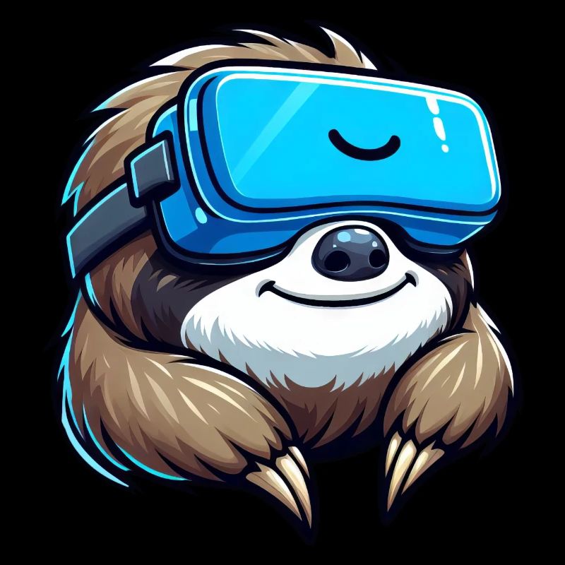 Cool Sloth VR Gamer Design