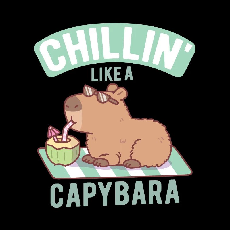 Chillin Comme Un Capybara Drôle