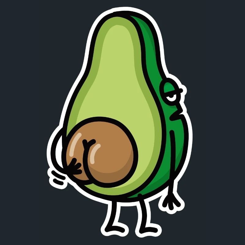 Funny avocado butt scratching ass gift idea