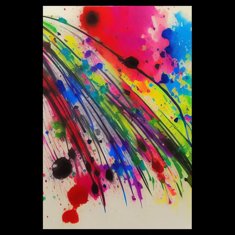 Éclaboussures de peinture et de lignes