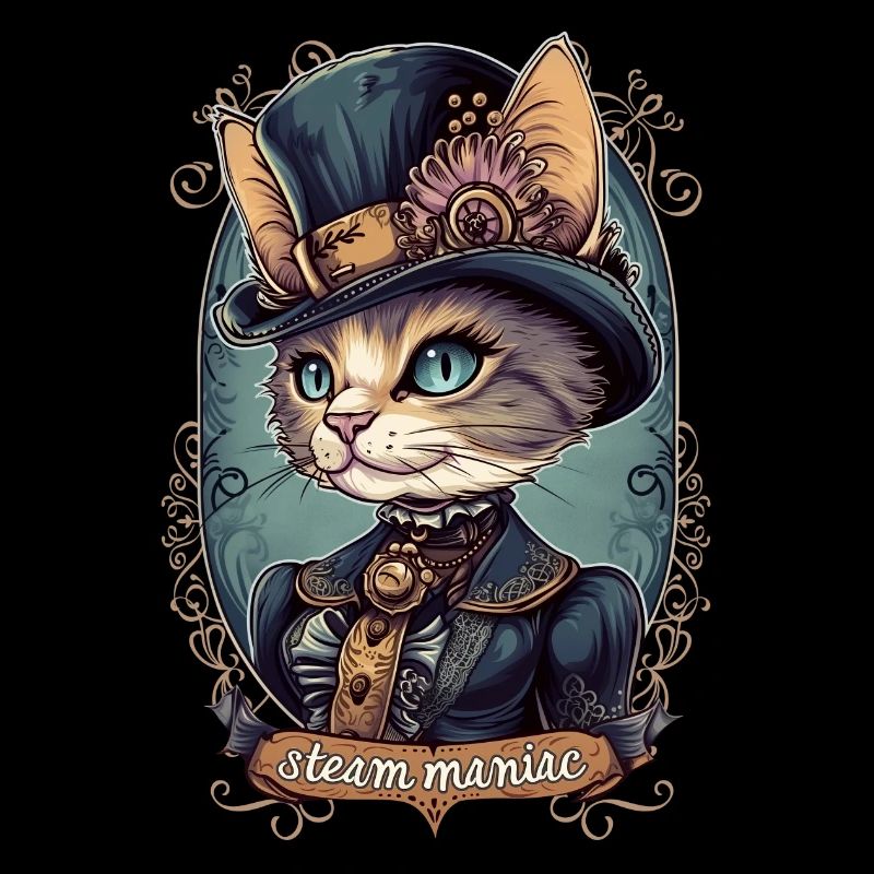 Viktorianische Steampunk Katze