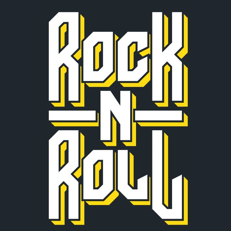 Conception typographique rock and roll audacieuse