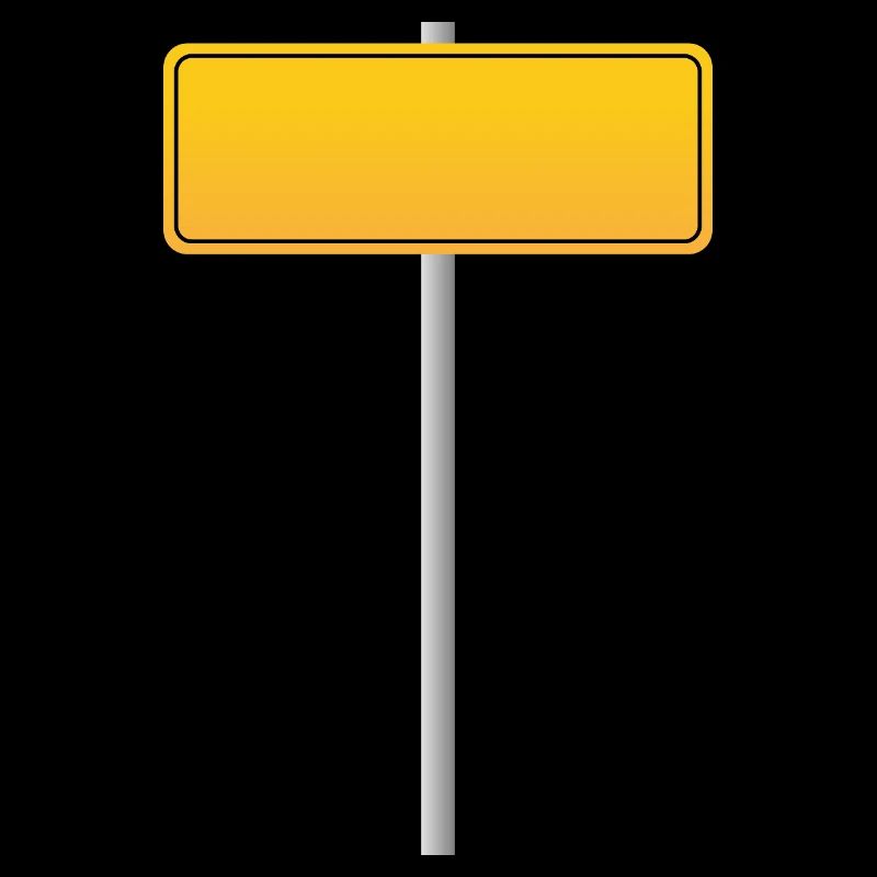panneau de rue jaune