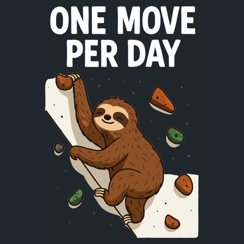 Faultier Bouldern: One Move Per Day Design