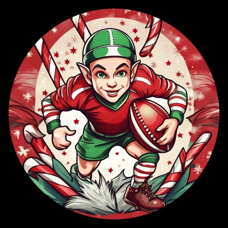 Elfe de Noël Rugby