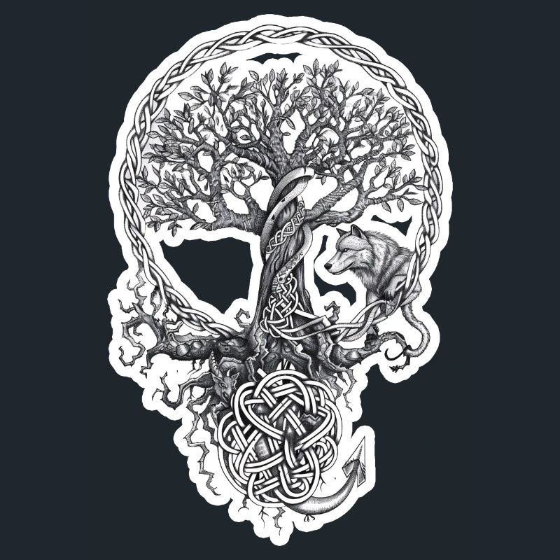 Wolf Tree of Life with Thick Roots