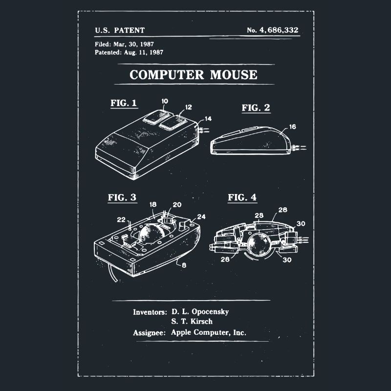 Retro Computer Mouse Blueprint
