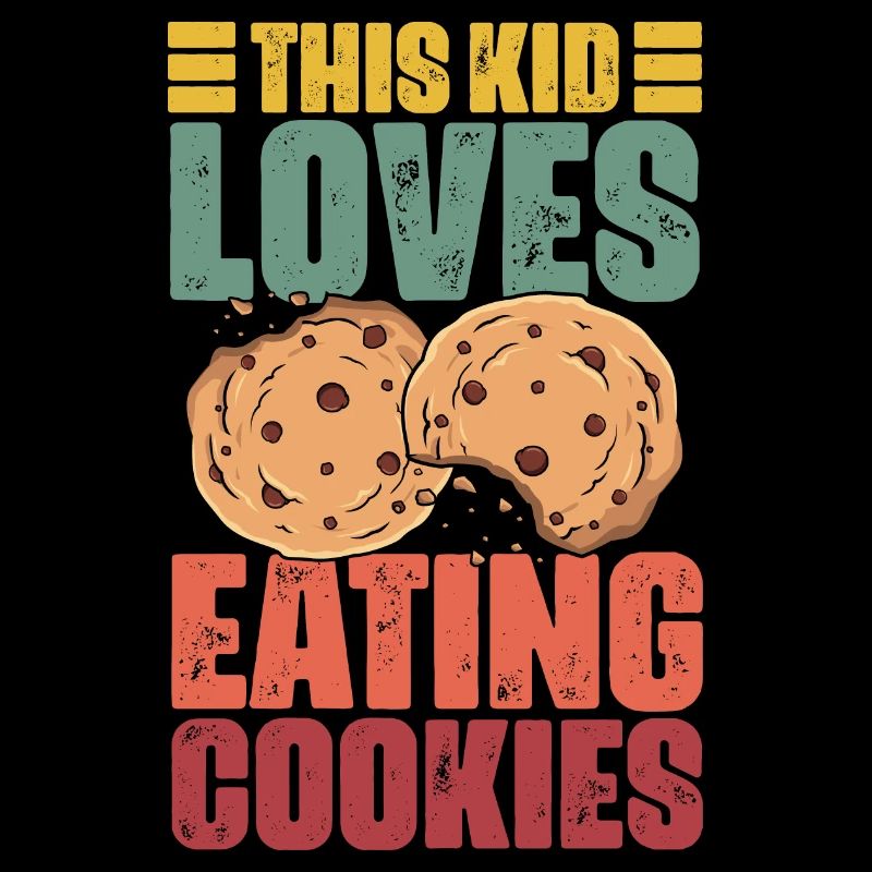 Cet enfant aime manger des biscuits rétro Cookie Lovers