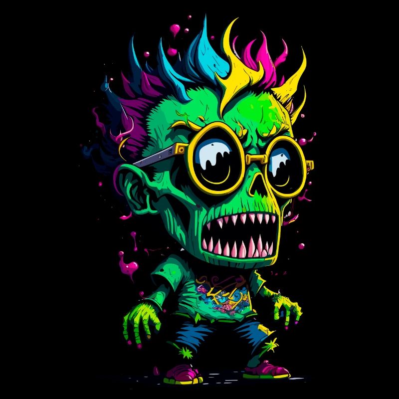 Zombie cool coloré