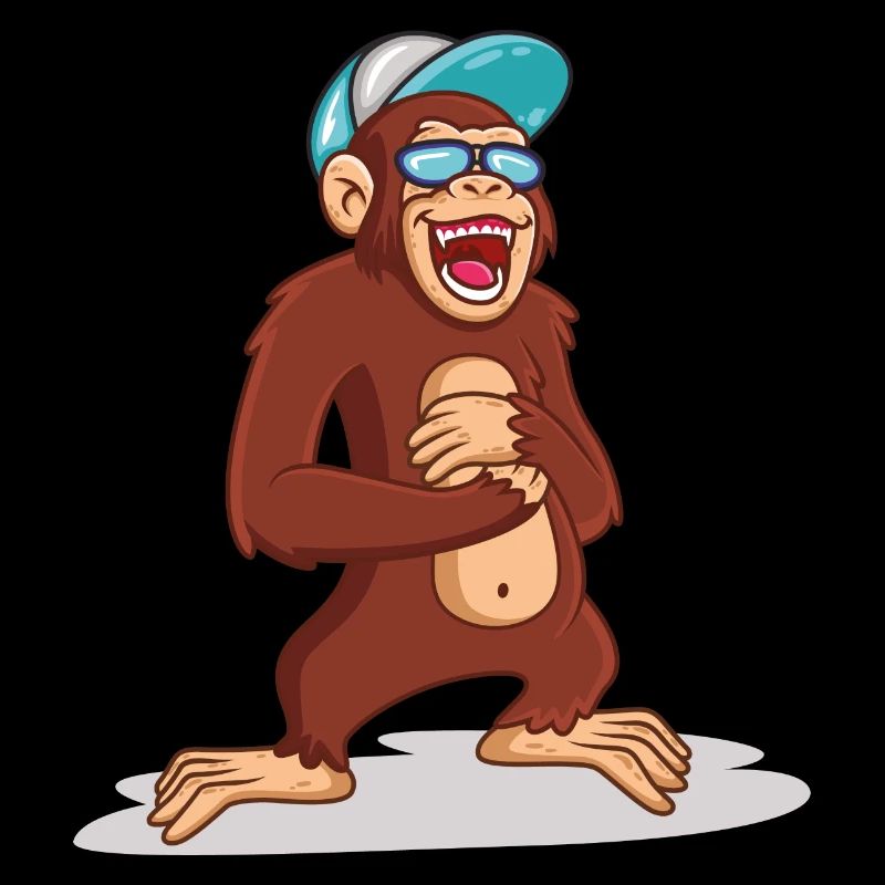 Chimpanzees are laughable