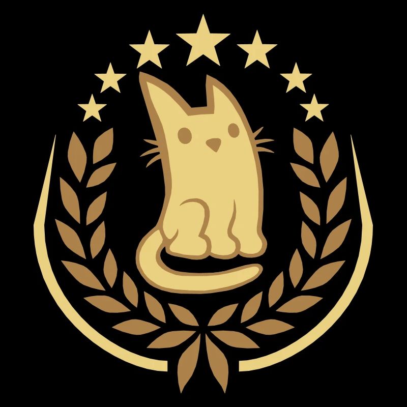 Lorbeerkranz edel Katze Logo