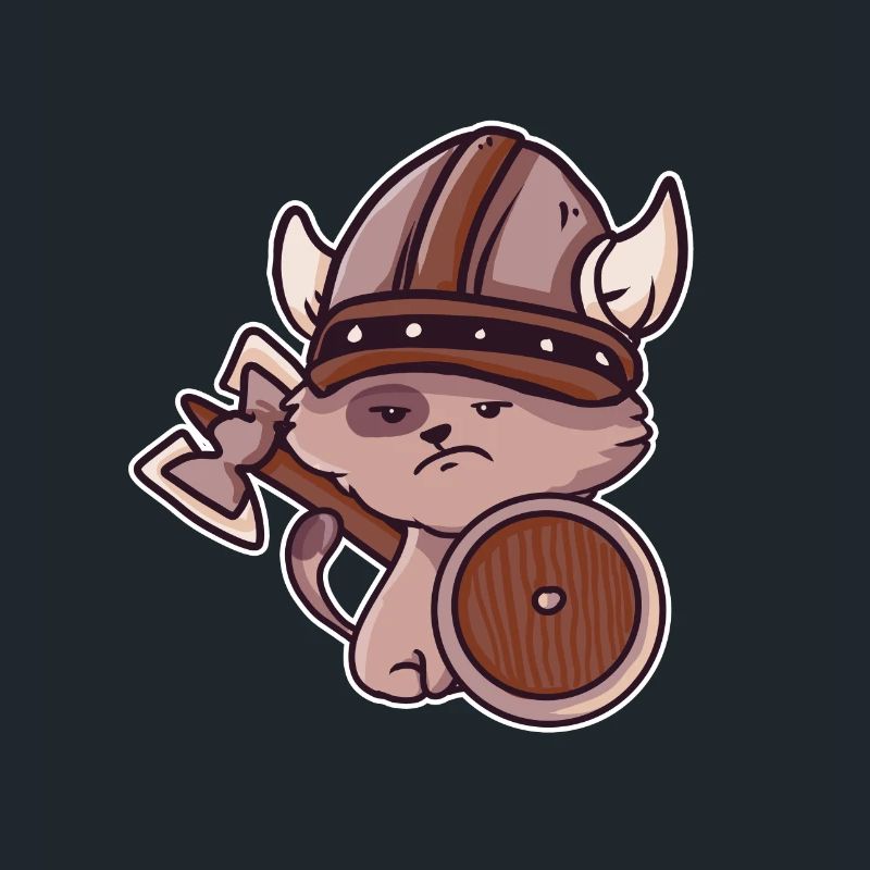 Wikinger Katze Kinder Valhalla Krieger