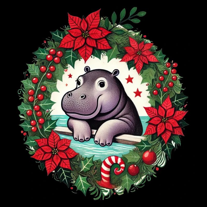 Weihnachts-Nilpferd