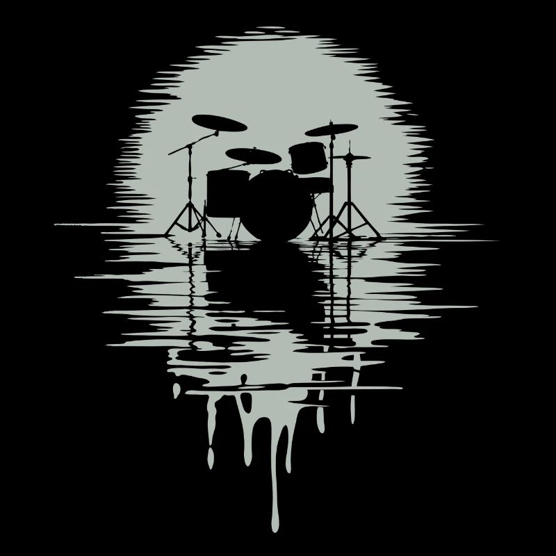 Batterie Silhouette Drum avec réflexion