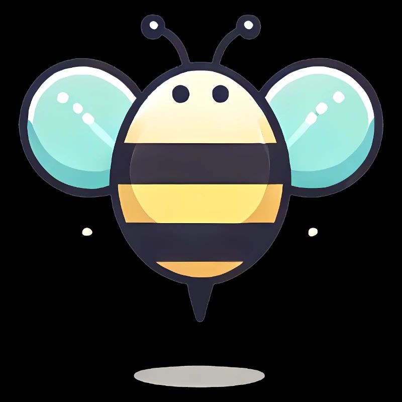 Minimalist Cute Bee Illustration
