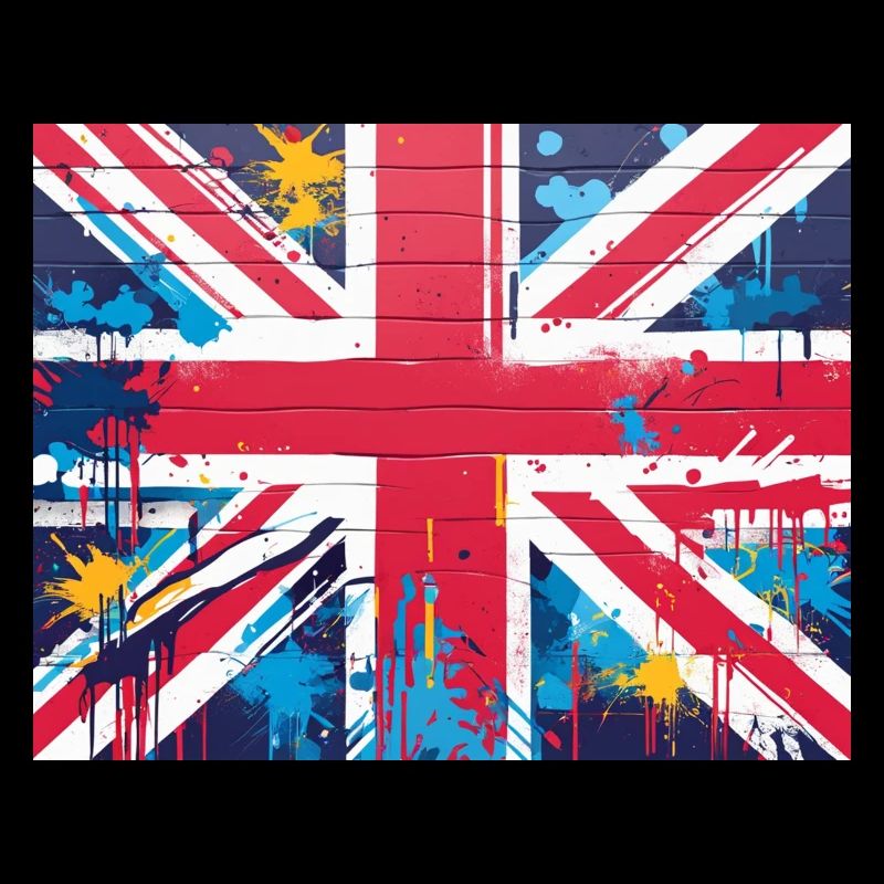 British Flag Graffiti Art