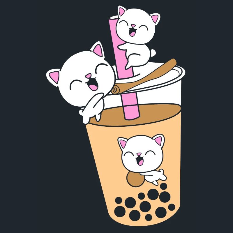 Boba Tea Bubble Tea Cat Kittens