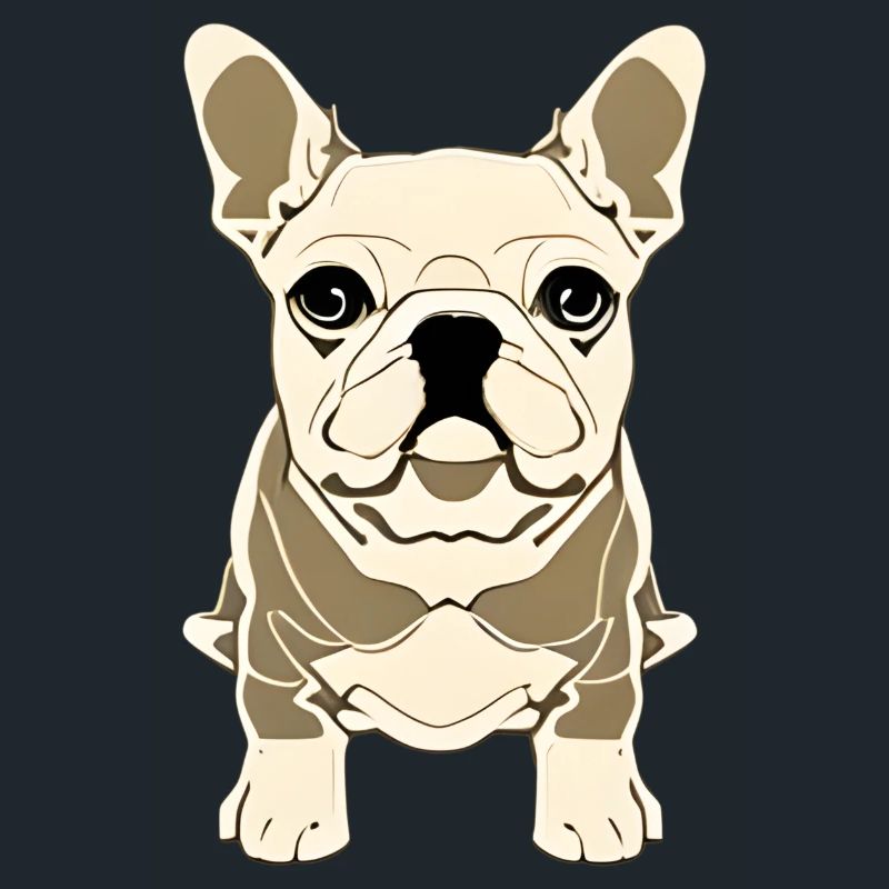Motif d’impression graphique de conception de bouledogue français