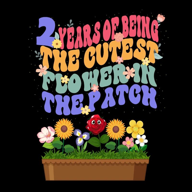 2 ans les fleurs les plus douces dans le jardinier de lit