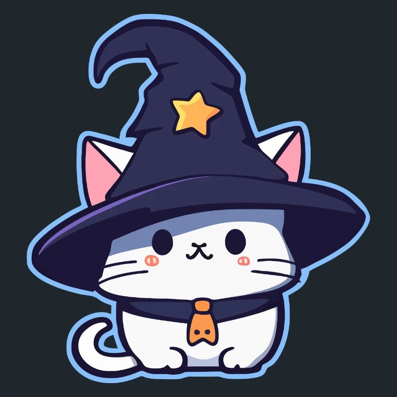 Cute witch cat