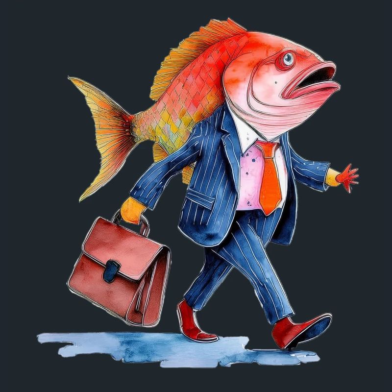 Drôle d’affaires poisson Travail de conception créative